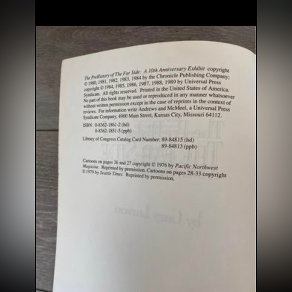 Vintage Book:“ the prehistory of the far side, a 10th anniversary exhibit” by Ga - Picture 8 of 9